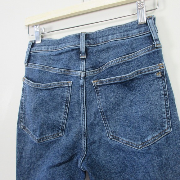 Madewell Skinny Flare Jeans Women 27 Blue Cotton Denim High Rise Bootcut 690 - Picture 7 of 11